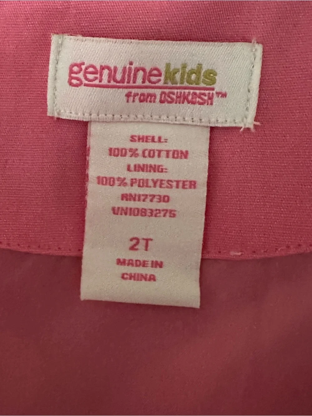 Oshkosh B’gosh  Genuine Kids Jacket